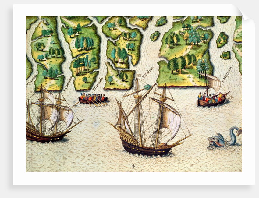 The French Discover Six More Rivers by Jacques Le Moyne