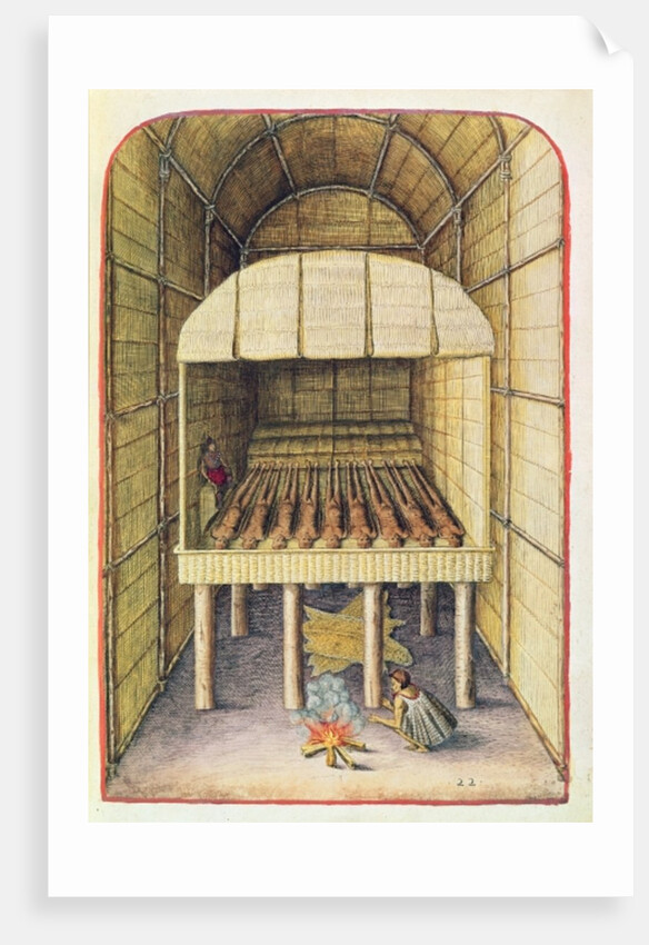 How the Indians Treated their Dead by John (after) White