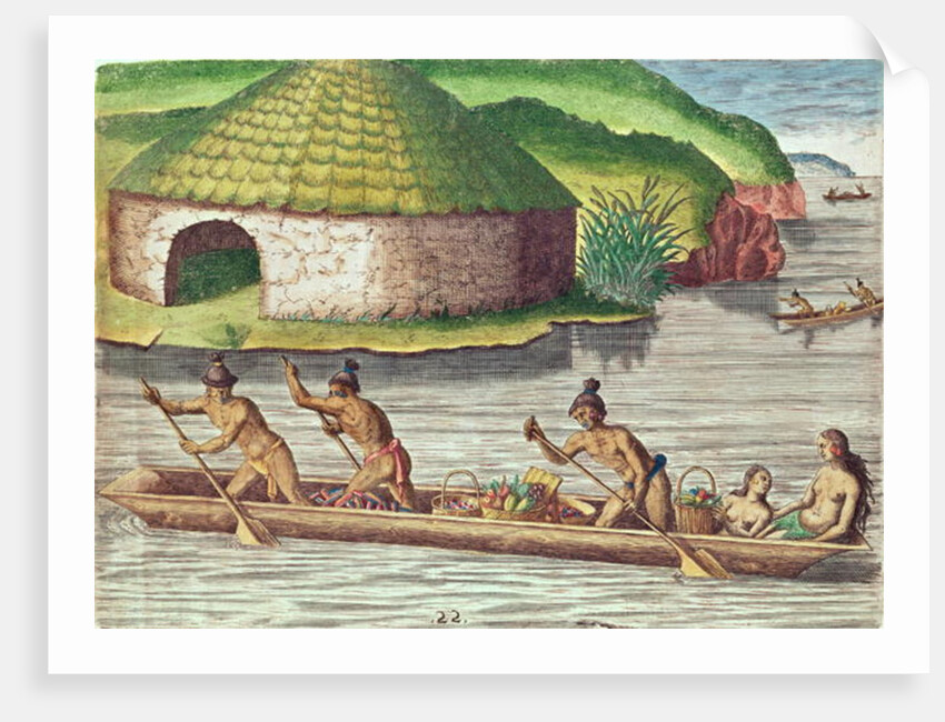 Collecting Crops for the Communal Storehouse by Jacques Le Moyne