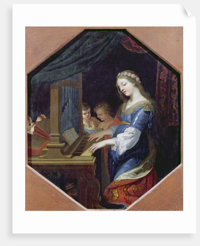 St. Cecilia Playing the Organ by Jacques Stella