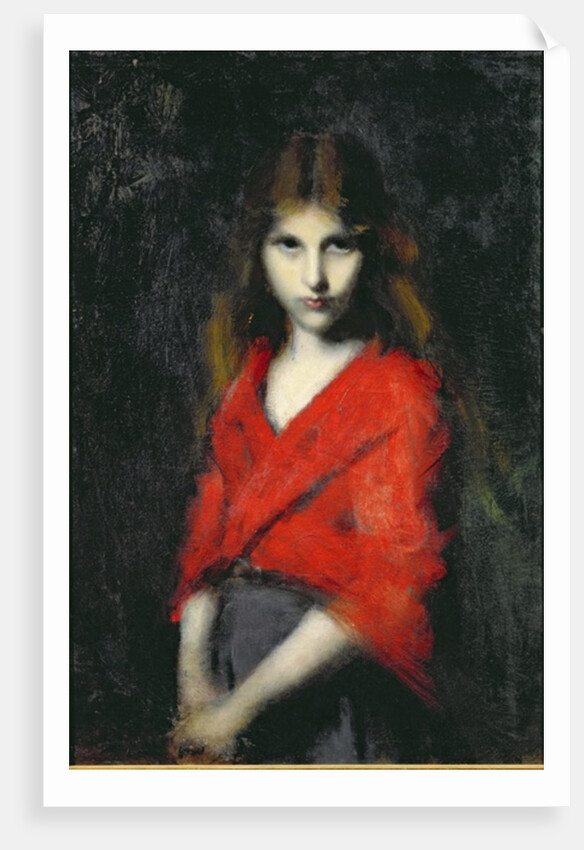 Portrait of a Young Girl, The Shiverer by Jean-Jacques Henner