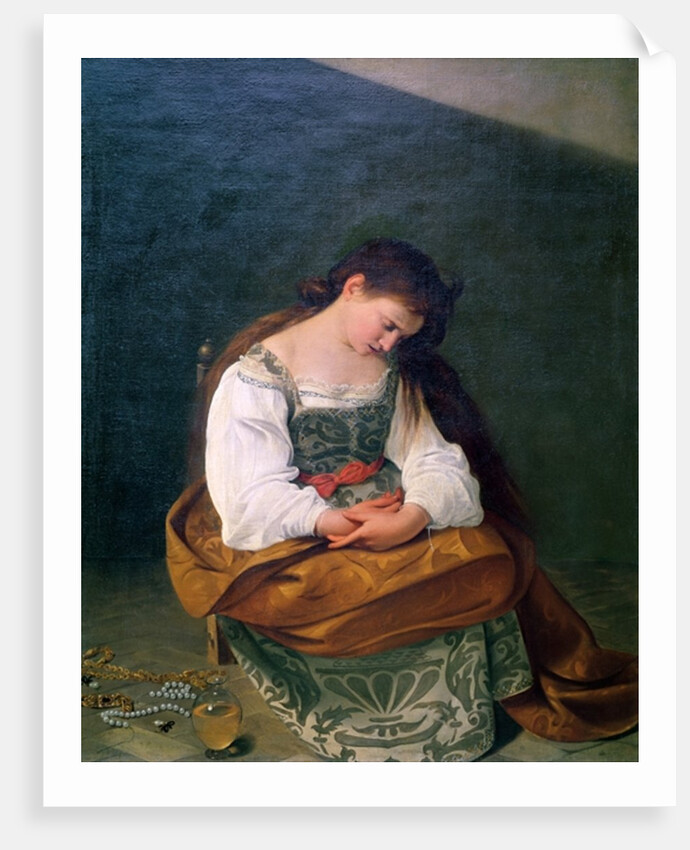 The Penitent Mary Magdalene, 1596-97 by Michelangelo Merisi da Caravaggio