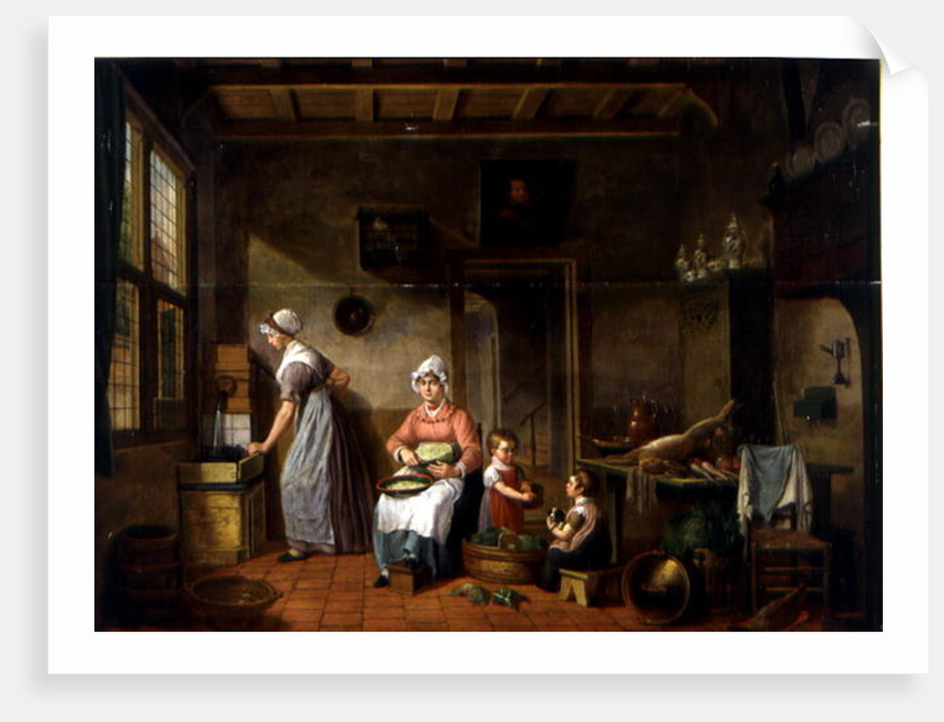 Kitchen Interior, 1820 by Cornelis van Cuylenburg