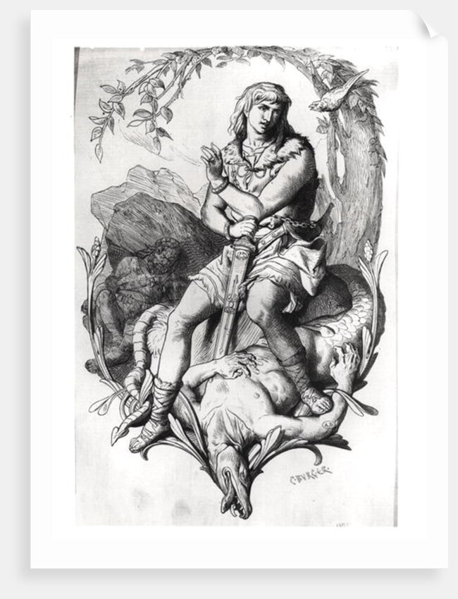 Siegfried and the Dragon with the Magic Bird by C. Burger