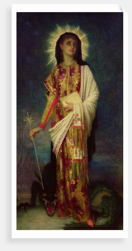 St. Margaret Slaying the Dragon by Antoine Auguste Ernest Herbert or Hebert