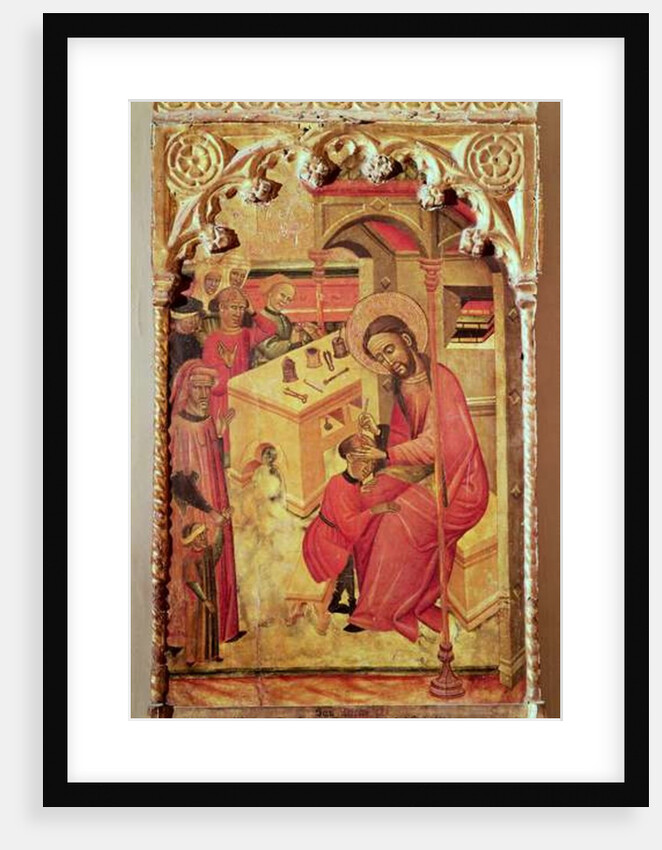 St. Luke Operating on a Man's Head, c.1400-30 by Spanish School