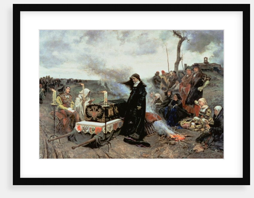 Joanna the Mad Accompanying the Coffin of Philip the Handsome to the Cartuja de Miraflores in Granada, 1877 by Francisco Pradilla y Ortiz