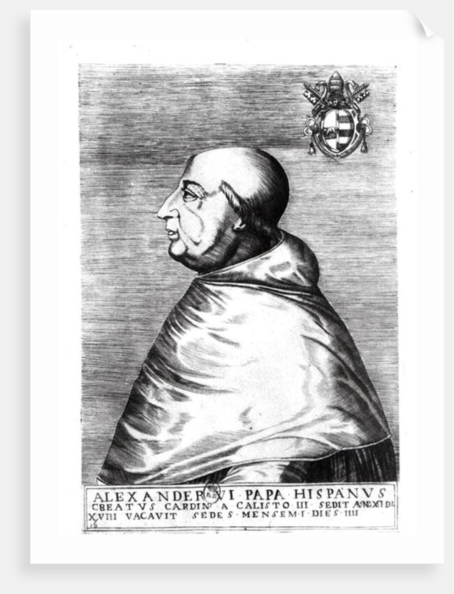 Portrait of Pope Alexander VI 16th-17th century by School Italian