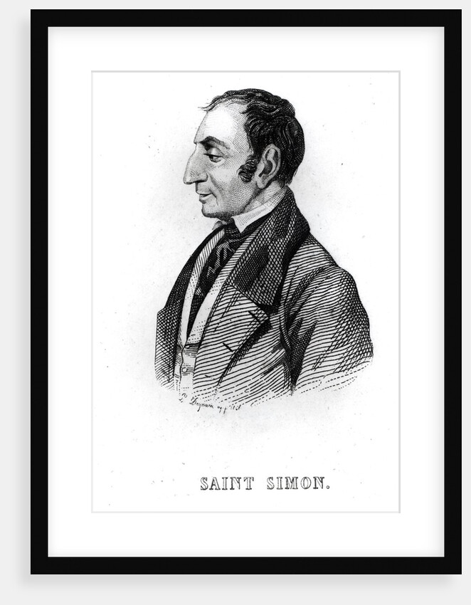 Claude Henri de Rouvroy Comte de Saint-Simon, 18th-19th century by School French