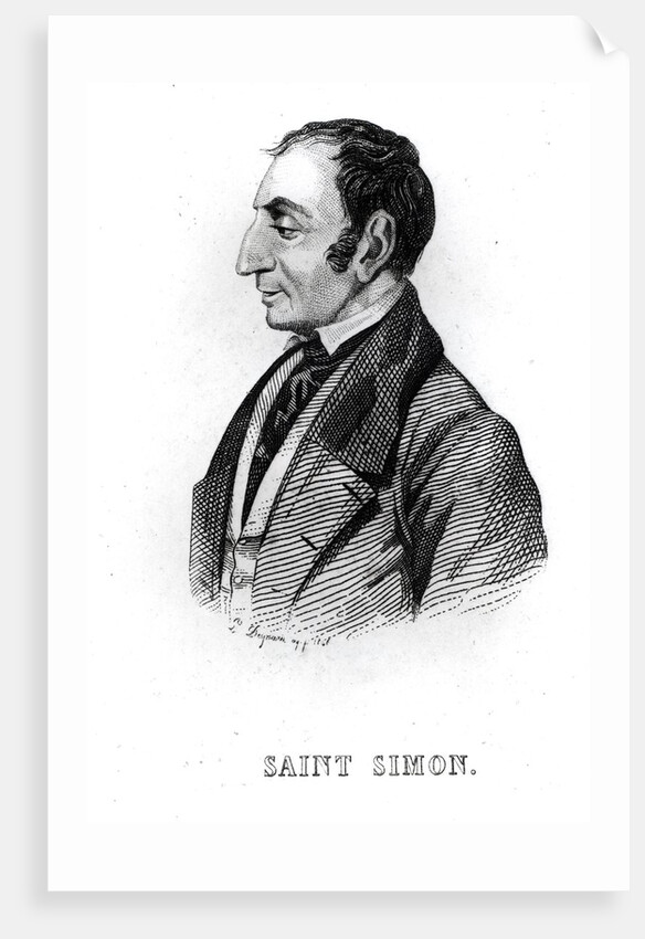 Claude Henri de Rouvroy Comte de Saint-Simon, 18th-19th century by School French