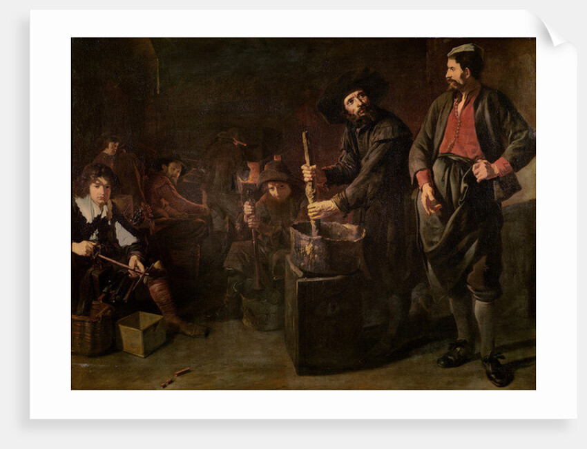 Interior of a Glass-making Workshop in Amsterdam by Jacob or Jacques van Loo