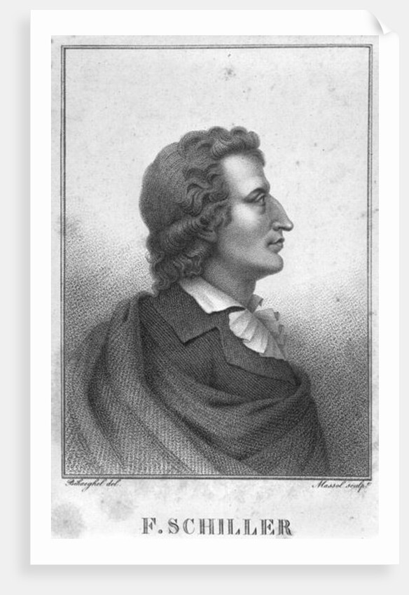 Friedrich Schiller engraved by Massol by Theophile Behaeghel
