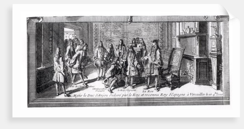 Philippe de France Duke of Anjou, recognised as King of Spain by Louis XIV King of France, 16th September 1700, at Versailles by French School