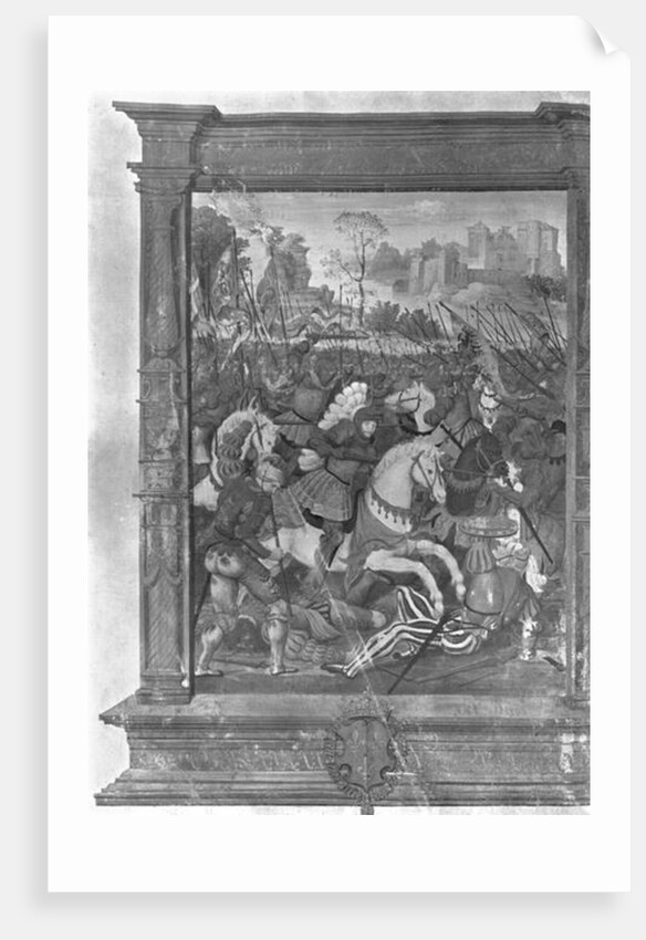 Fol.1 Francois I charging at the battle of Marignan, 14th September 1515 by French School