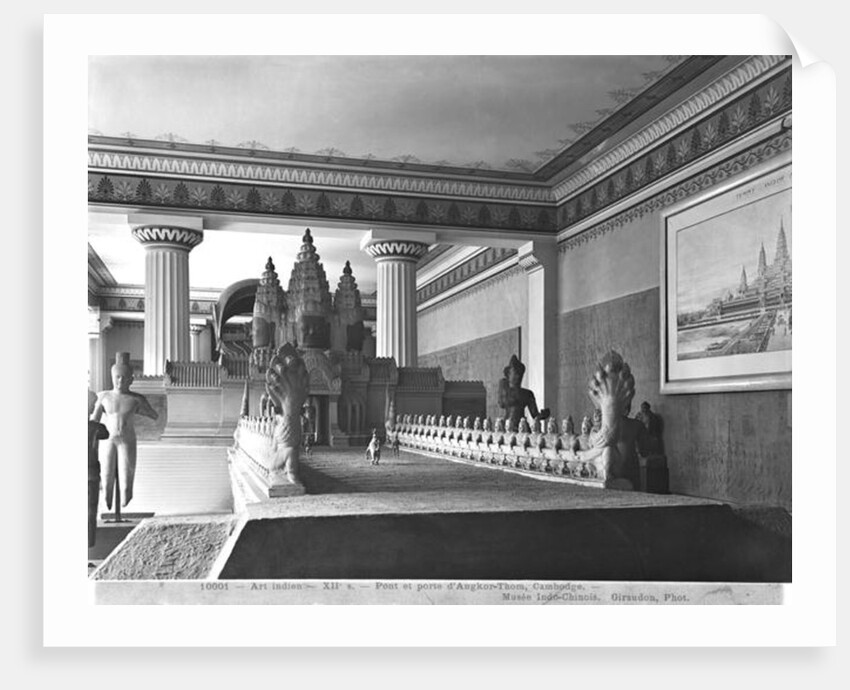 Bridge and doorway of Angkor Thom, c.1912 by French Photographer
