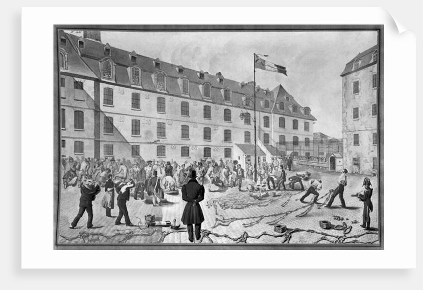 Preparing the shackling of the convicts at Bicetre by Gabriel Cloquemin
