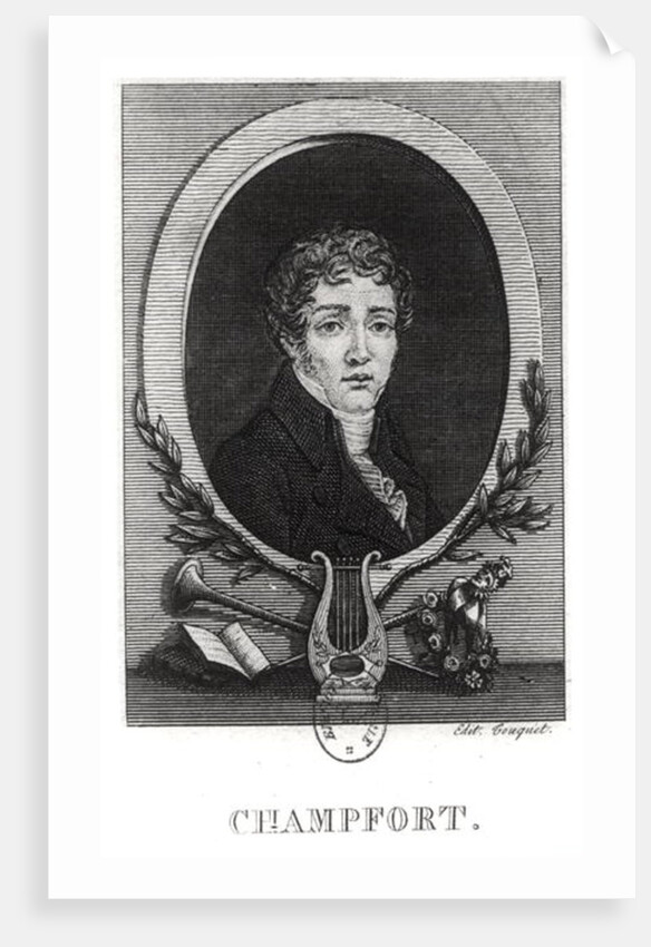 Portrait of Sebastian-Roch Nicolas known as Nicolas de Chamfort by French School