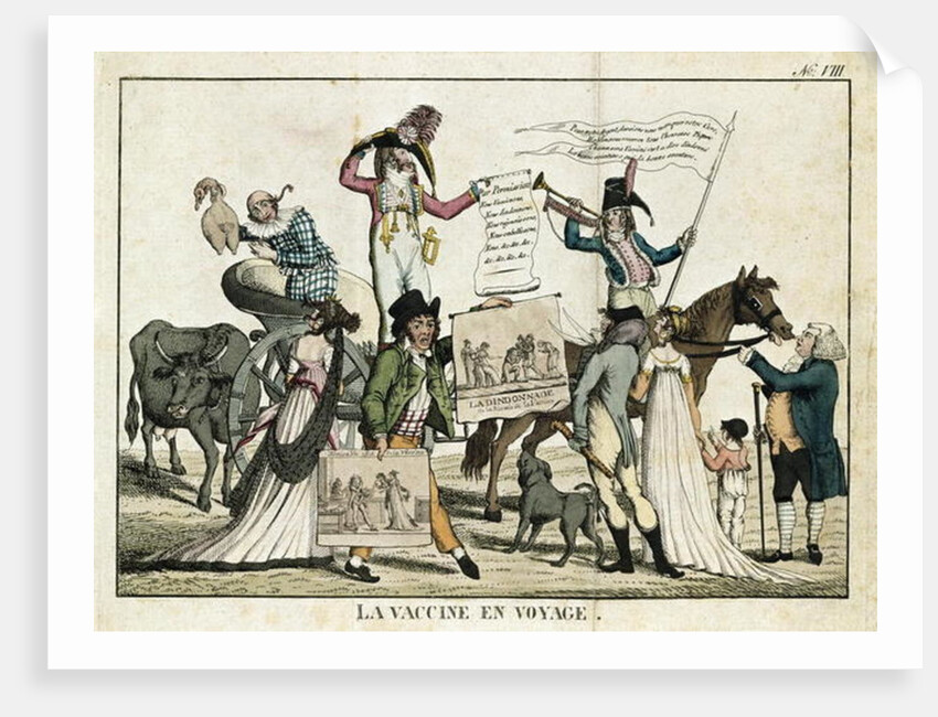 Caricature depicting quack doctors offering vaccines by French School