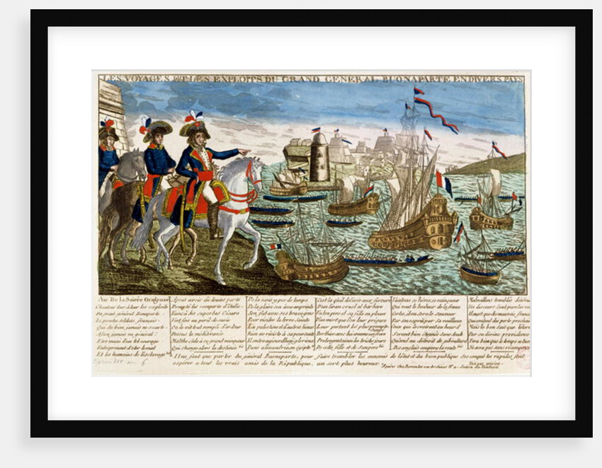 Journeys and Exploits of General Bonaparte 1798 by French School