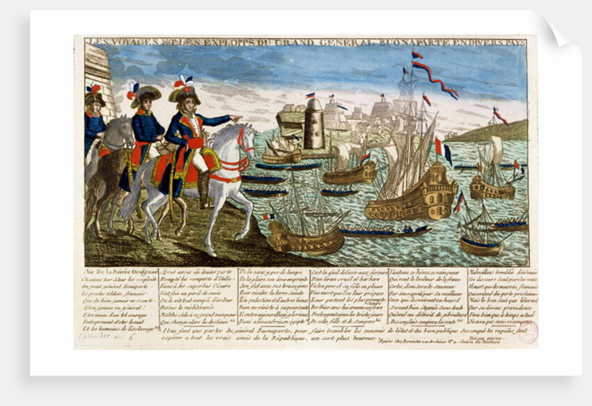 Journeys and Exploits of General Bonaparte 1798 by French School