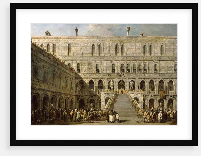The Coronation of the Doge of Venice on the Scala dei Giganti of the Palazzo Ducale, 1766-70 by Francesco Guardi
