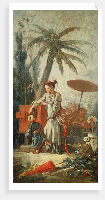 Chinese Curiosity, study for a tapestry cartoon, c.1742 by Francois Boucher