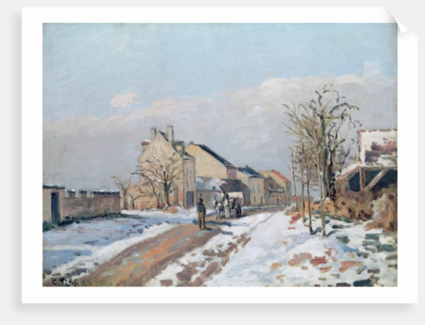 The Road from Gisors to Pontoise, Snow Effect, 1872 by Camille Pissarro