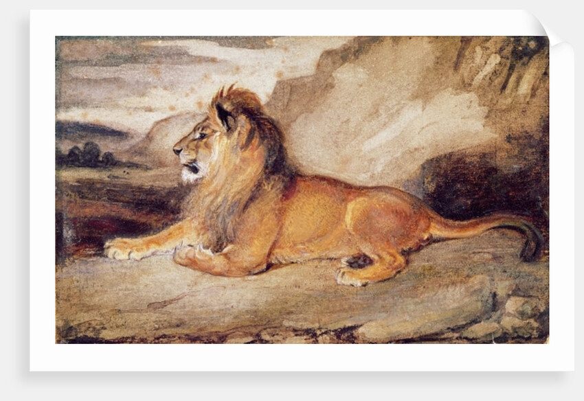 Lion Resting by Antoine Louis Barye