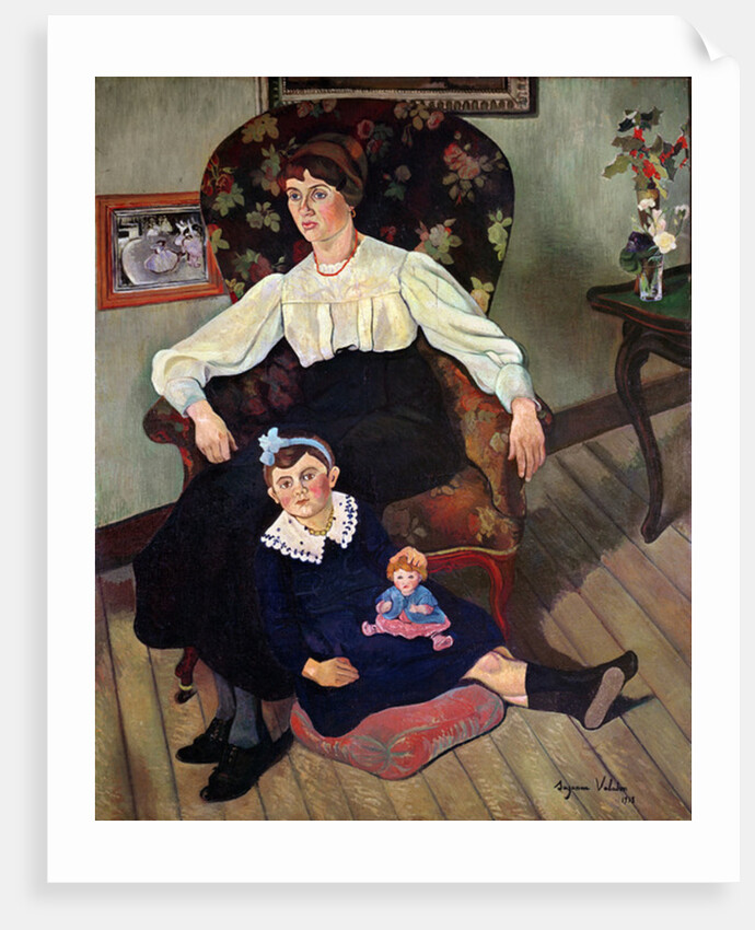 Portrait of Marie Coca and her Daughter, 1913 by Marie Clementine Valadon