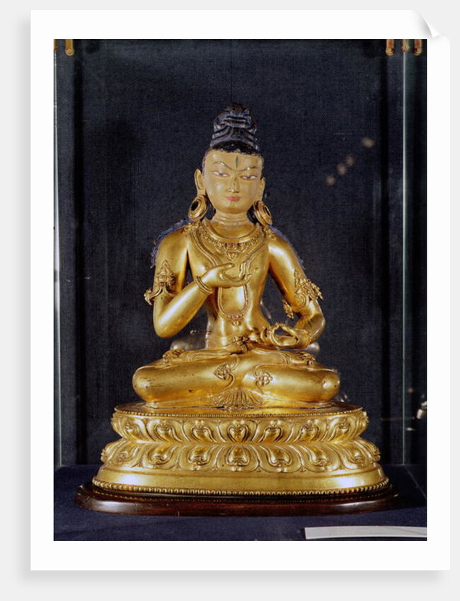 Adibuddha Vajrasattva seated in meditation, 15th-16th century by School Tibetan