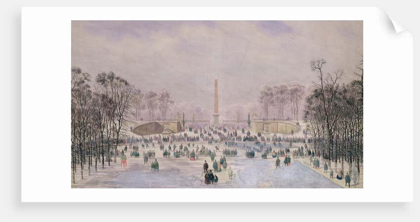 Skating in the Tuileries, c.1865 by Theodore Jung