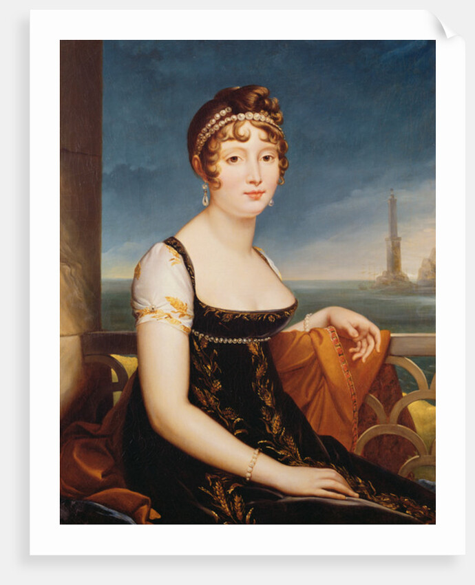 Portrait of Caroline Bonaparte, Queen of Naples by Francois Pascal Simon Baron Gerard
