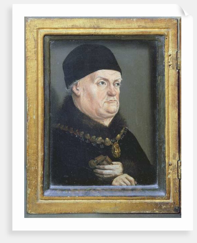 The Matheron Diptych: Portrait of Rene I 'The Good' Duke of Anjou and his wife, Jeanne de Laval c.1475 by Nicolas Froment