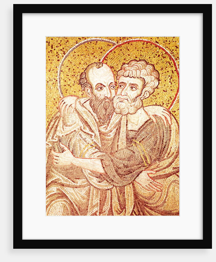 SS. Peter and Paul Embracing by Byzantine School
