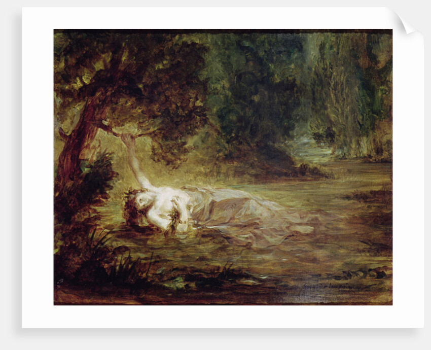 The Death of Ophelia, 1838 by Ferdinand Victor Eugene Delacroix