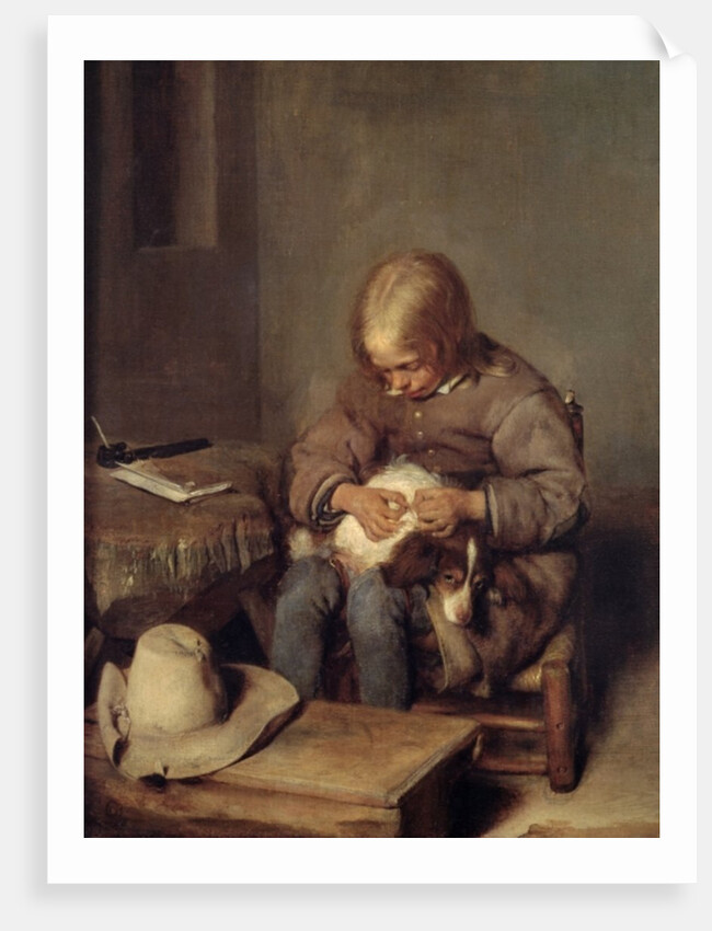 The Flea-Catcher c.1655 by Gerard ter Borch or Terborch