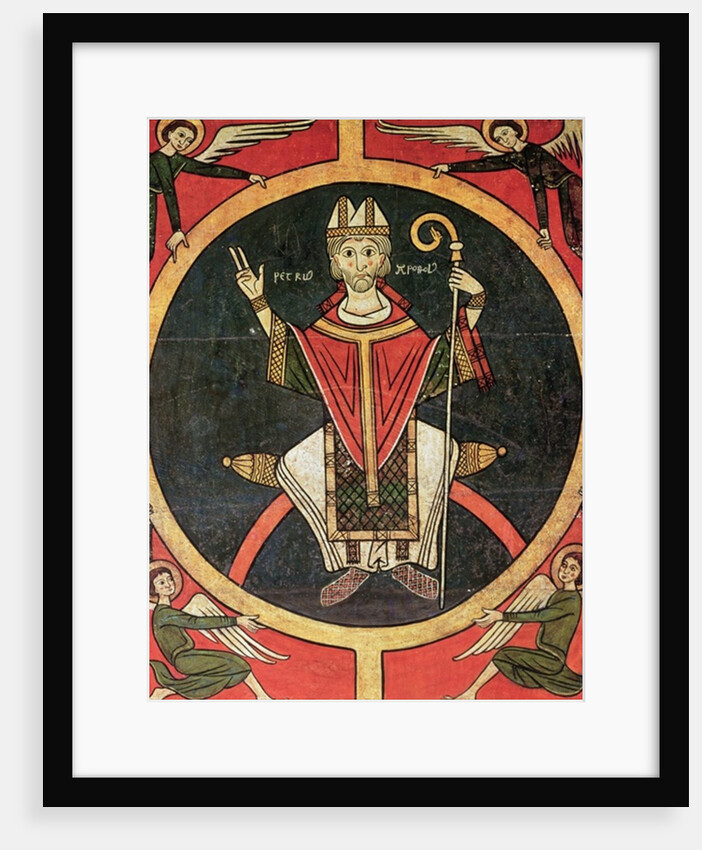 St. Peter, side panel from the altar of the Church of San Pere, Oros by Spanish School