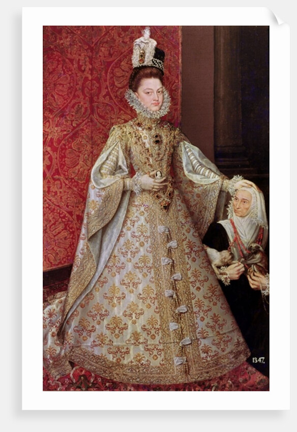 The Infanta Isabel Clara Eugenia with the Dwarf, Magdalena Ruiz, c.1580 by Alonso Sanchez Coello