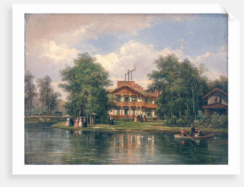 The Chalet with the Yellow Door in the Bois de Vincennes, c.1862 by Pierre Justin Ouvrie