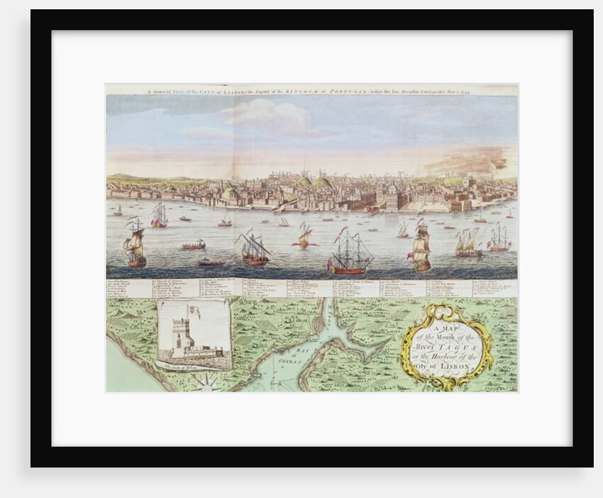 View of Lisbon, 1755 by English School