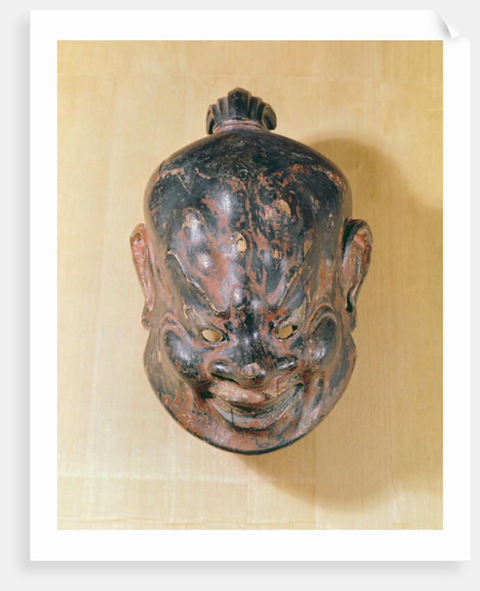 Gigaku mask, Nara Period by School Japanese