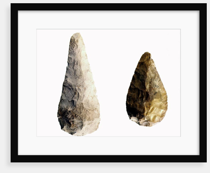 Two blades by Paleolithic Paleolithic