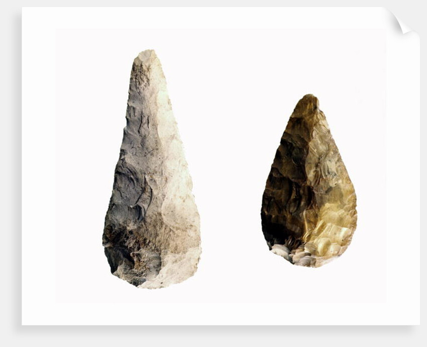 Two blades by Paleolithic Paleolithic