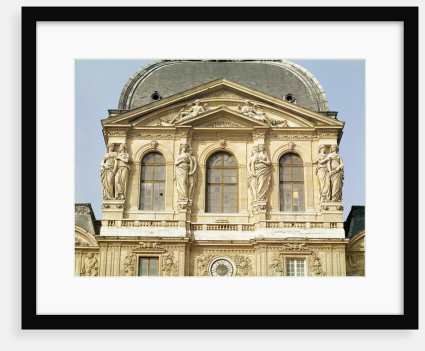 The Pavillon de l'Horloge of the Louvre, built 1639-42 by Jacques Lemercier
