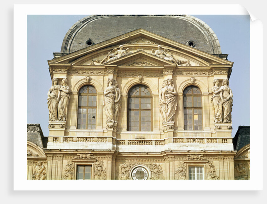 The Pavillon de l'Horloge of the Louvre, built 1639-42 by Jacques Lemercier