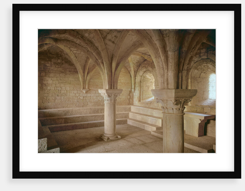 Interior of the chapter house of the Cistercian abbey, founded in 1146 by French School