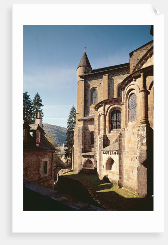 View of the exterior view of the church, built 1035-60 by French School