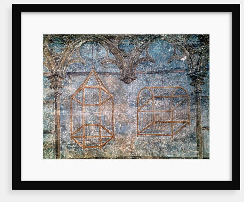 Cages and architectural details from the Pope's bedroom, 1334-62 by French School