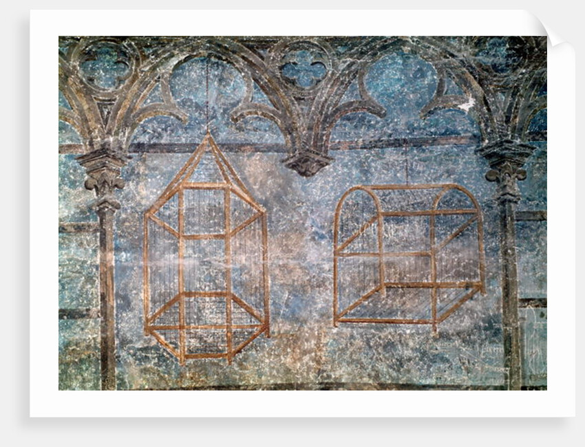 Cages and architectural details from the Pope's bedroom, 1334-62 by French School