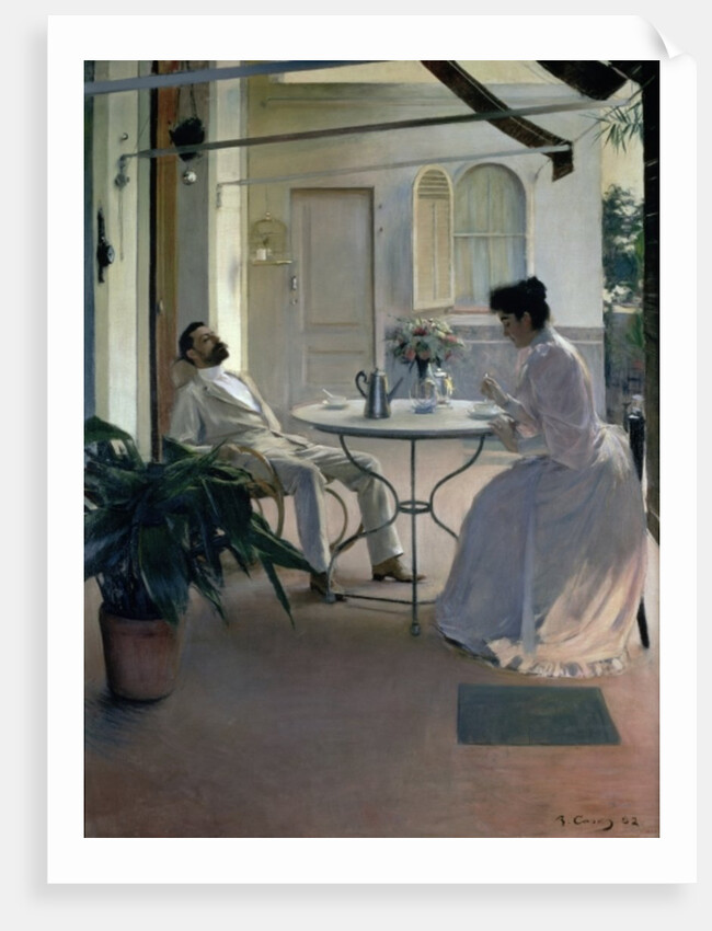 Open Air Interior, Barcelona, 1892 by Ramon Casas i Carbo